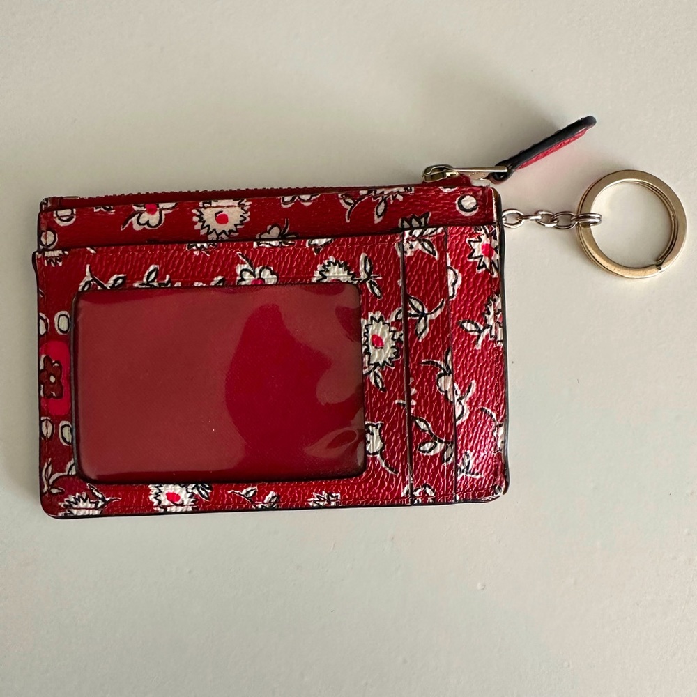 Coach Red Poppy Card Holder